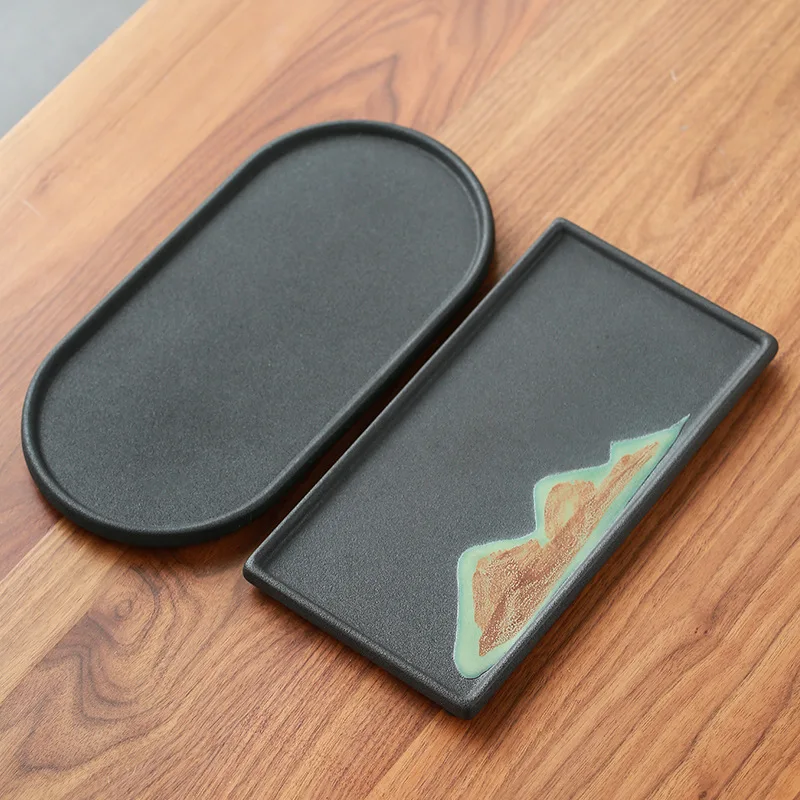 

In The Distant Japanese Pottery Bamboo Tea Tray Retro Small Number Ceramic Tea Utensil Tea Chinese Tea Table Gongfu Tea Tray