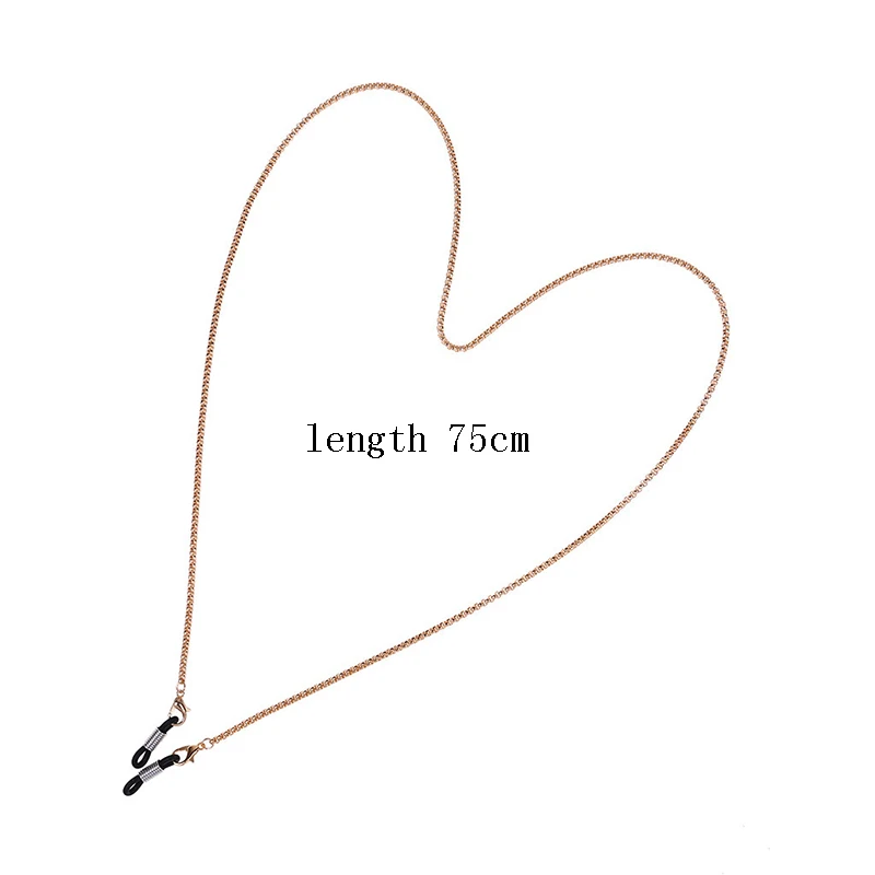 

New Metal Eyeglass Chains Women Sunglasses Holder Necklace Reading Glasses Non-slip Lanyard Gold Plated Eyewear Accessories