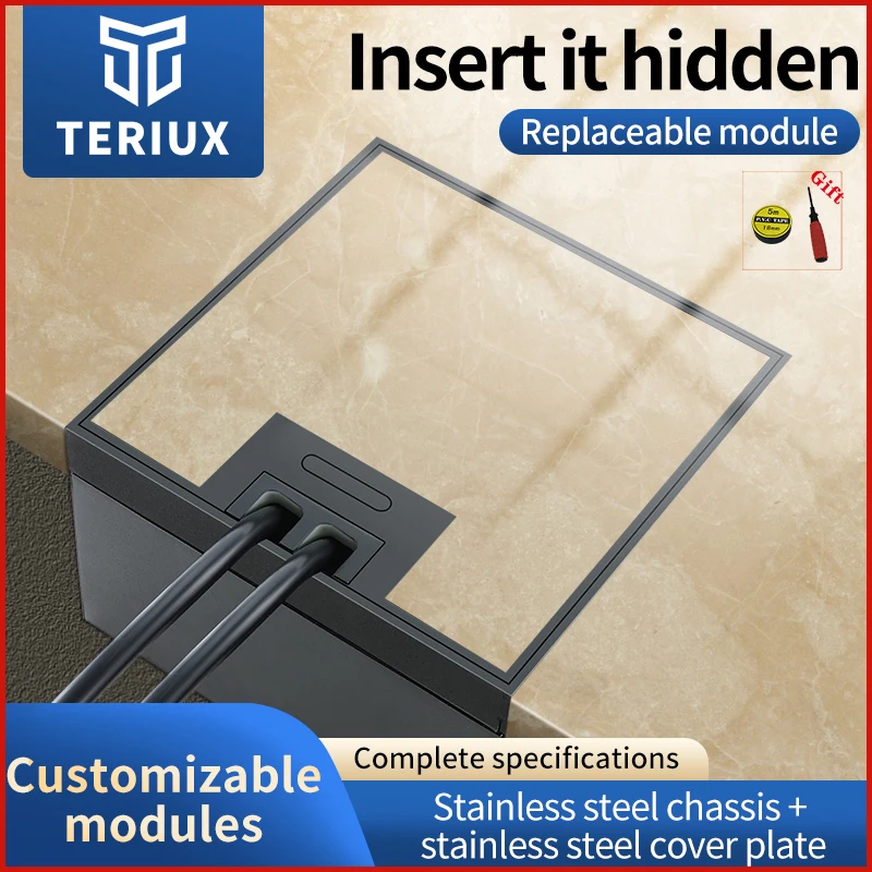 Оптовая продажа Мраморная напольная розетка европейская встраиваемая 130*130 250 В