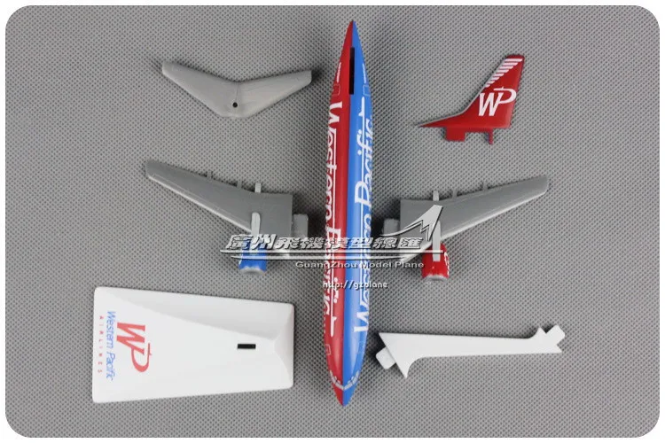 

17CM 1:200 Plastic Air Western Pacific WP Airlines Boeing 737 B737 Airways Aircraft DIY Assembled Assembly airplane model Plane
