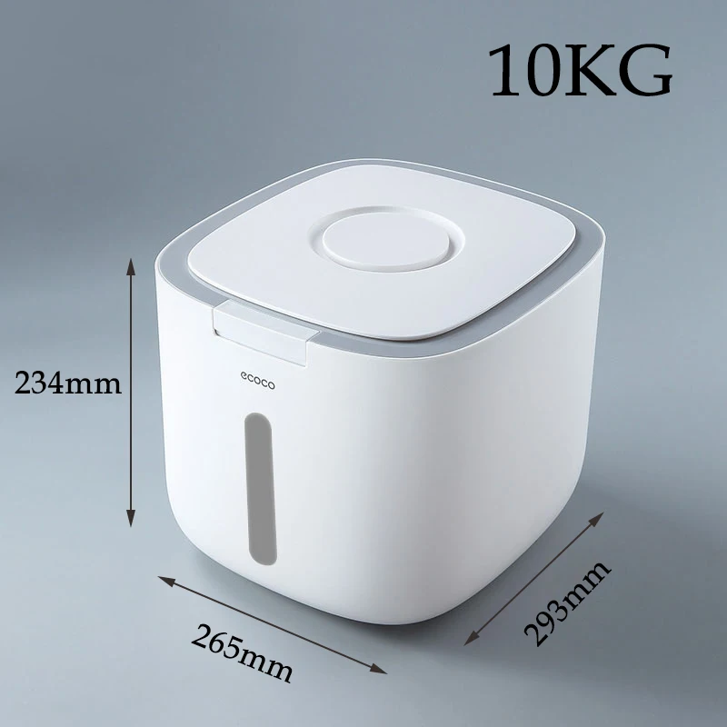 

Household Kitchen Rice Storage Box Sealed Insect-Proof Moisture-Proof Pressed Rice Bucket Plastic Food Storage Container 10Kg