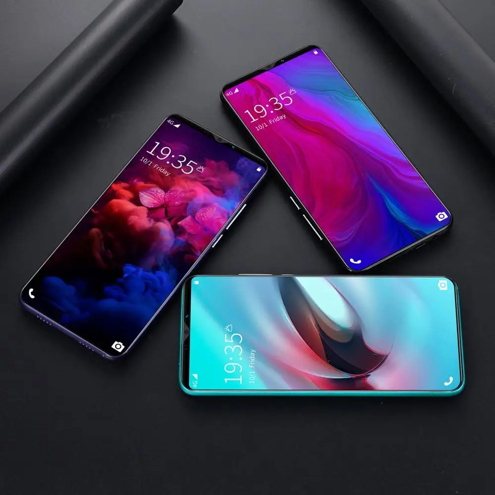 Rino3 Pro 5.8 Inch Screen Android Phone Purple Water Drop Smartphone Solid Color Mobile Cool Shape Fashion | Мобильные телефоны и