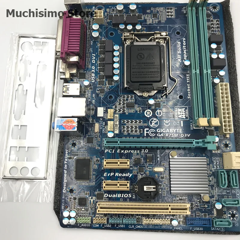Gigabyte GA-B75M-D3V LGA 1155 Материнская плата DDR3 B75M-D3V 16 Гб USB2.0 USB3.0 B75 для рабочего стола материнской платы Восстановленное