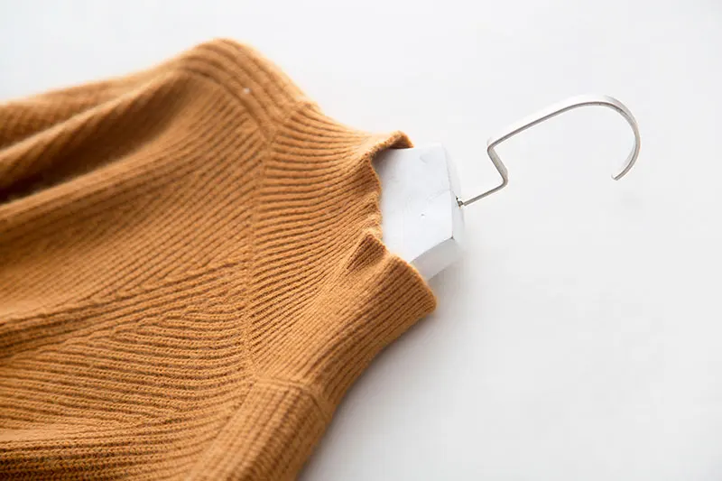 Женский свободный свитер Shuchan однотонный теплый из 80% шерсти и 20% кашемира в