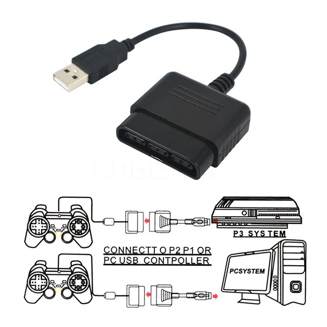 

USB Adapter Converter Cable For Gaming Controller For PS2 to For PS3 PC Video Game Accessories