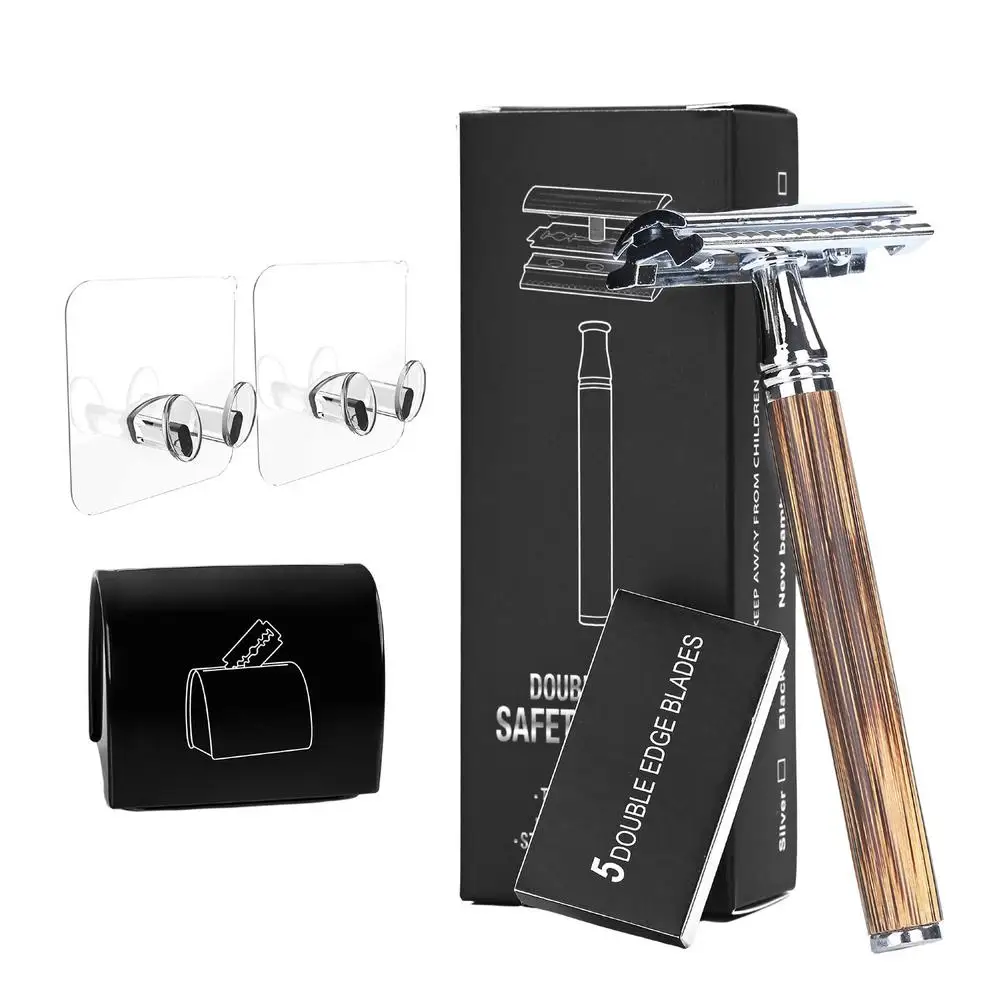 

Shaving Cutter Double-Edge Razor Old-Fashioned Razor Beard Cleaning Tool Razor Holder Set Double Edge Safe Razor With Comfortabl