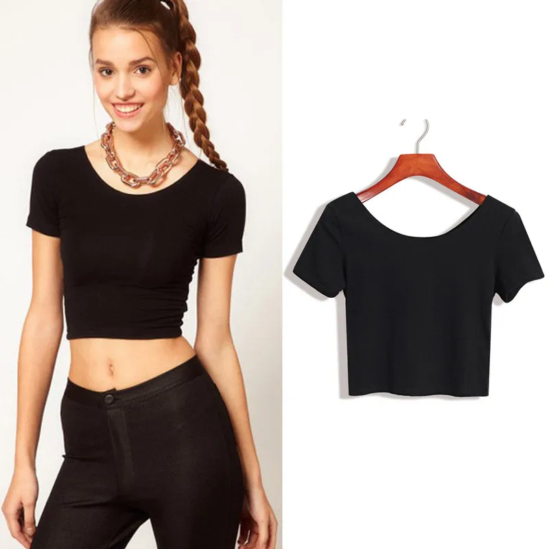 Black Short Type Женская футболка с косой шеей, летняя, ассиметричная, крест-накрест, короткий рукав, сексуальная, с открытыми плечами, одноцветные топы, Blusa Femme, рубашка на одно плечо - Цвет: Black Short Type