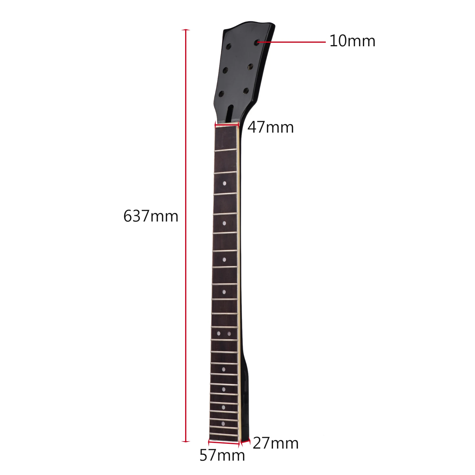 

Black Electric Guitar Neck Maple Wood 22 Frets Fingerboard with White Dots Inlay Replacement for LP Electric Guitar