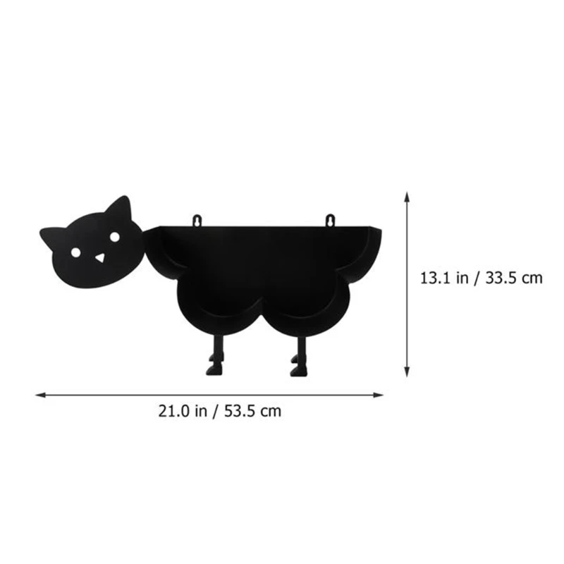 

Black Cat Toilet Paper Holder Vertical Paper Roll Holder for Kitchen Bathroom