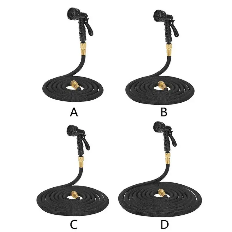 25FT-100FT гибкий садовый шланг расширяемый водяной для полива распылитель набор