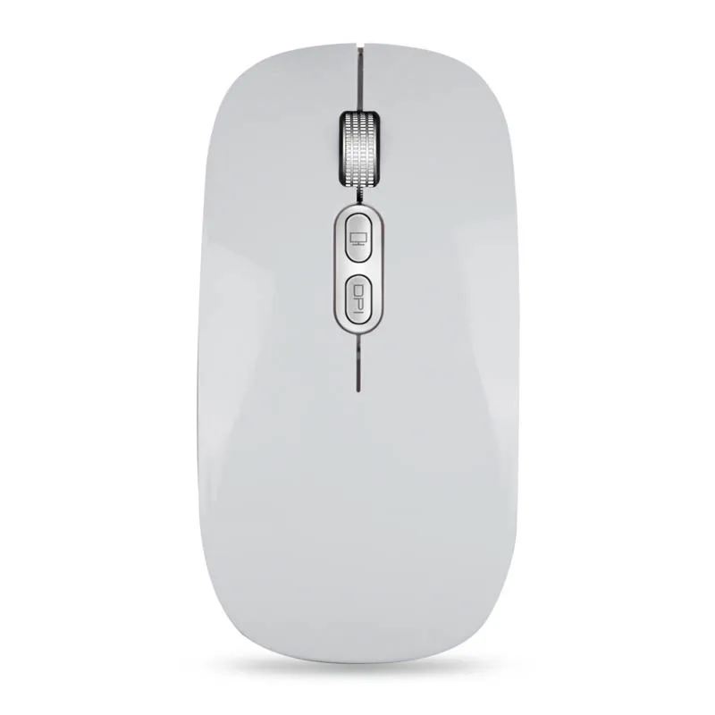 White J JOYACCESS Wireless Mouse Silent 2.4GHz Mouse Computer Mause Rechargeable Built-in Battery USB Receiver Mice Ergonomic for Lap - Цвет: White
