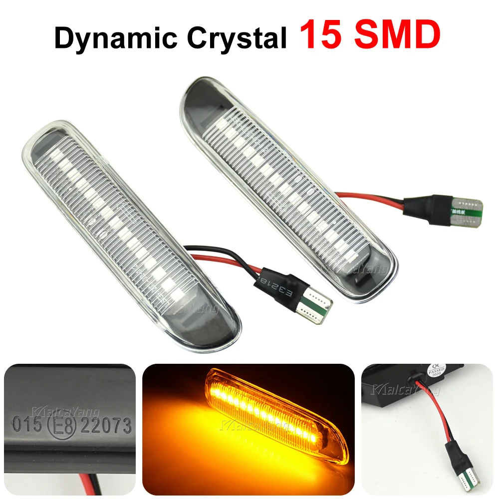 

Dynamic Flashing For BMW E46 3 Series Limo Coupe Compact Cabriolet Touring LED Side Marker Sequential Blinker Turn Signal Light
