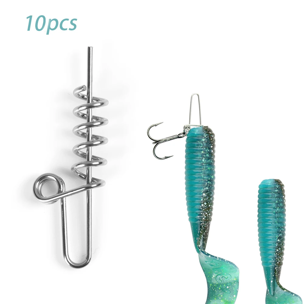 10 шт. мягкие приманки крючок штифт 45 мм 60 пружинный фиксированный замок