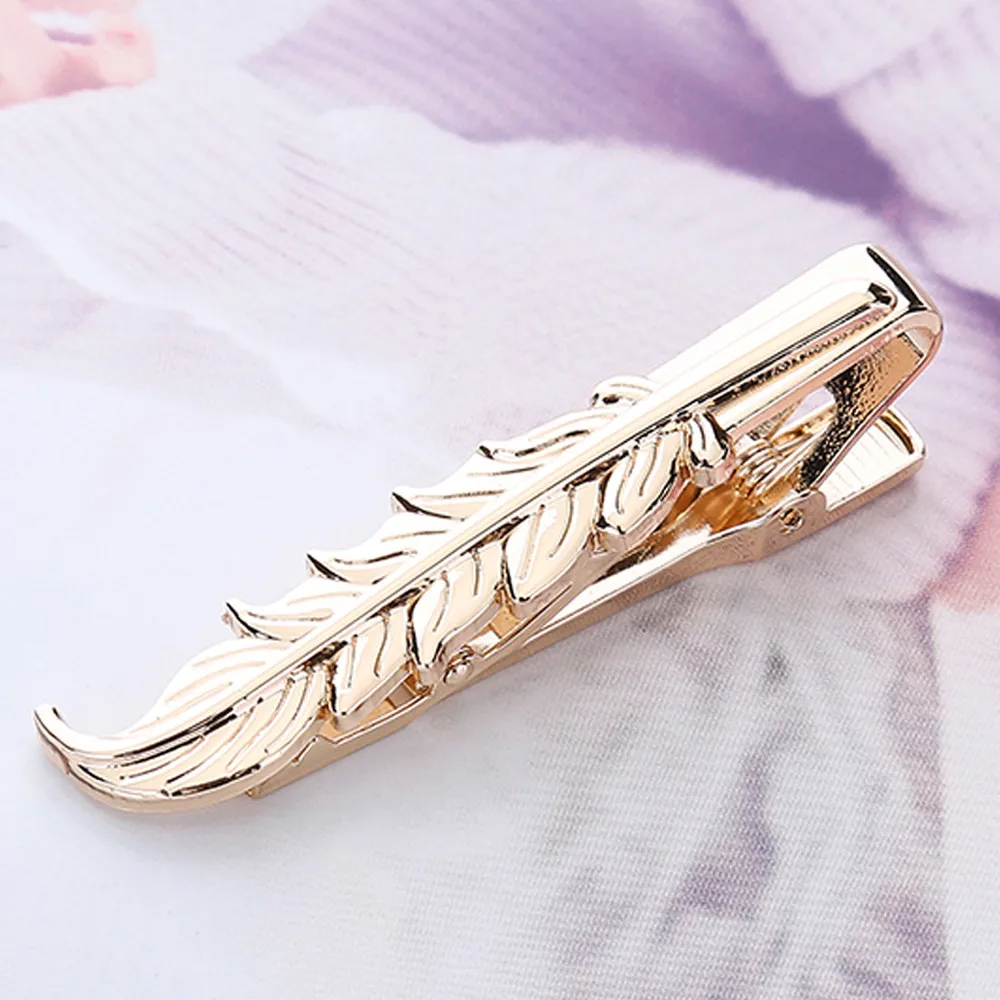 Новый простой модный стильный мужской зажим для галстука металлический