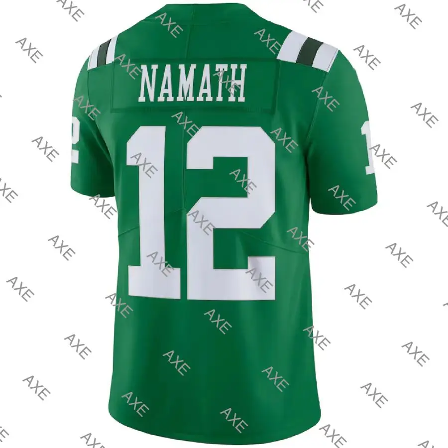 

Customized Stitch Embroidery Letters American Football Jersey New York 12 Joe Namath Men's Player Jersey
