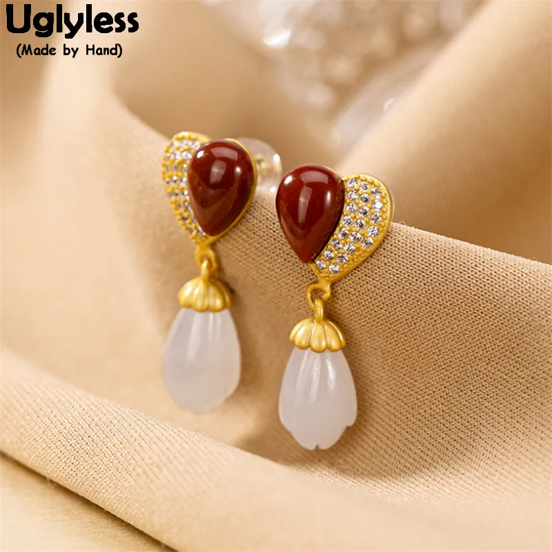 

Женские серьги из серебра 925 пробы, с агатом и фианитом