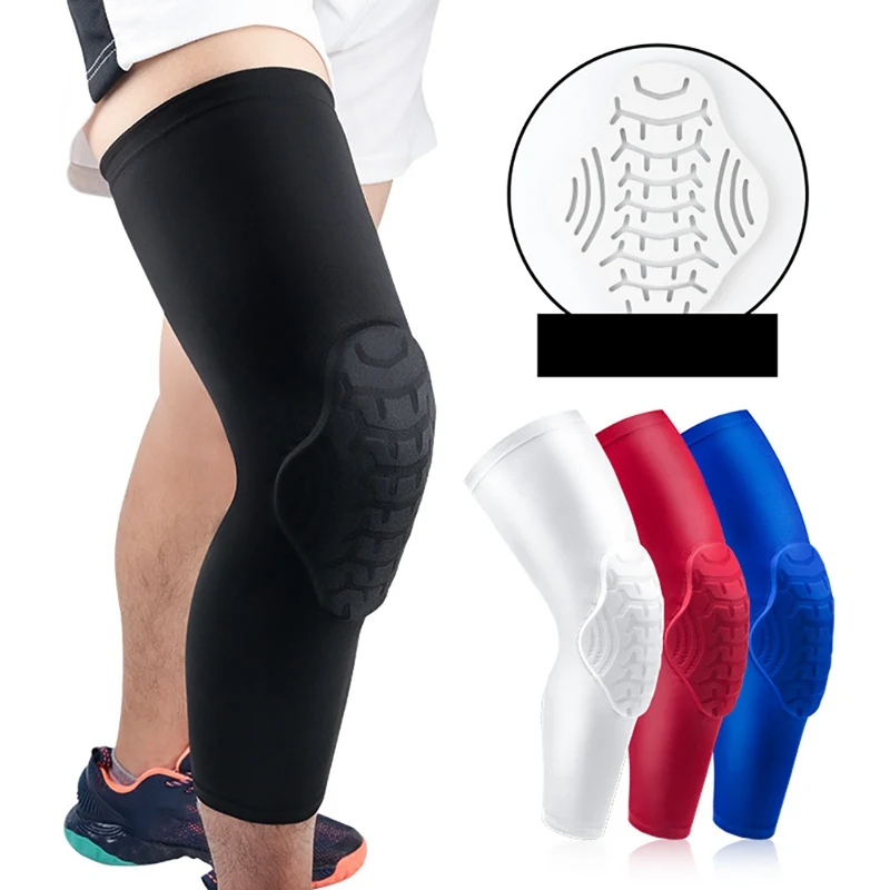 1 шт. длинные наколенники рукав анти удар дышащий тепловой поддержки ног защита