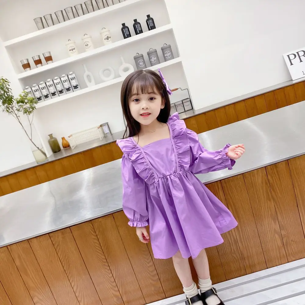 

Платье принцессы Детское летнее с пышными короткими рукавами, элегантный праздничный сарафан на день рождения, милая одежда для малышей, детская одежда