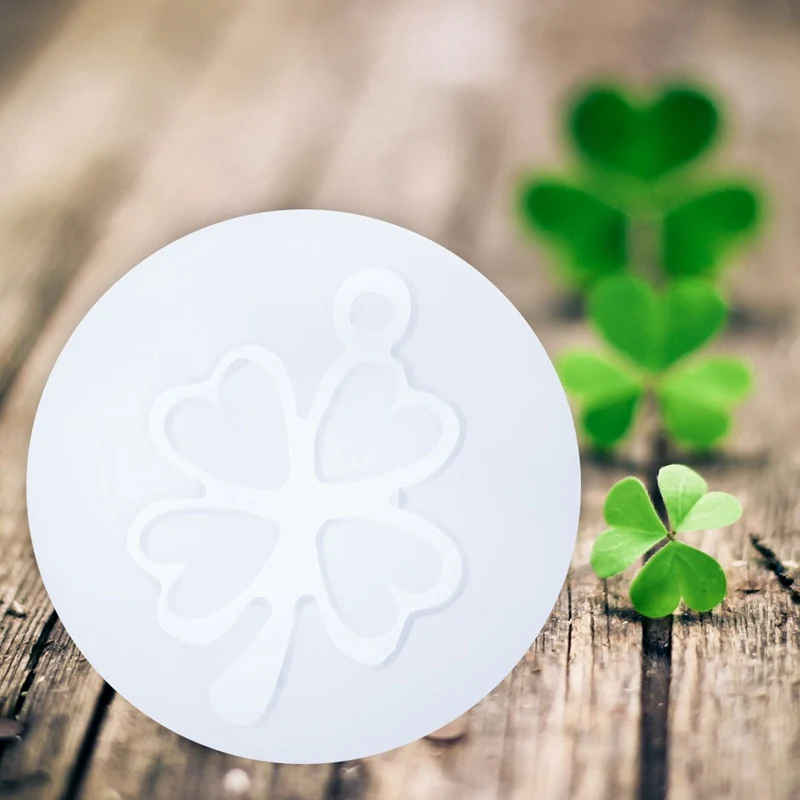 Четырехлистного клевера формочка для силиконовой Подвески DIY смолы ювелирные