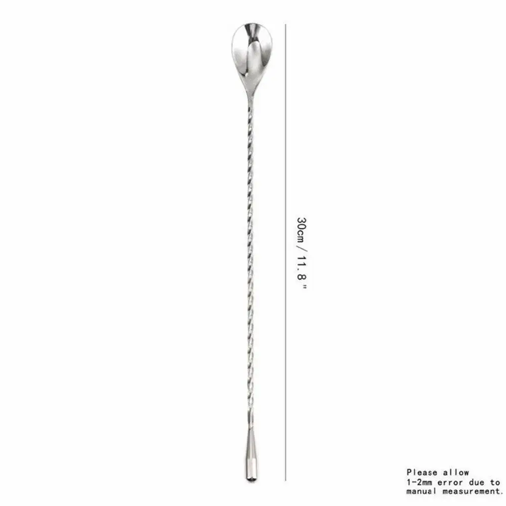 Стальная ложка в форме капли воды с тонкой нитью для барной стойки Коктейльная