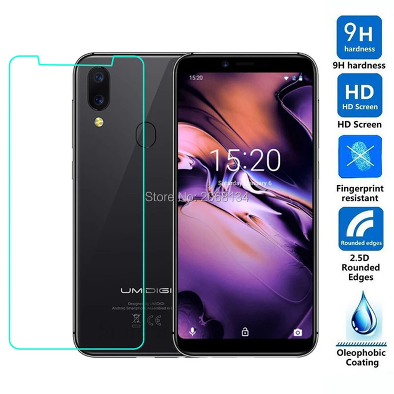 

20pcs for umidigi a3 tempered glass protective film explosion-proof safety screen protector for umi a3 pro 5.5" guard protection