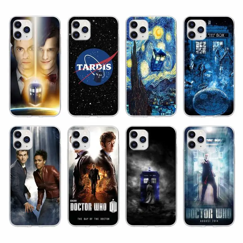 

Tardis Box Doctor Who Van Gogh Phone Case For Huawei P30 P20 Pro P40 Mate 20 Lite P Smart Z Y5 Y6 Y7 2019 Transparent Cover