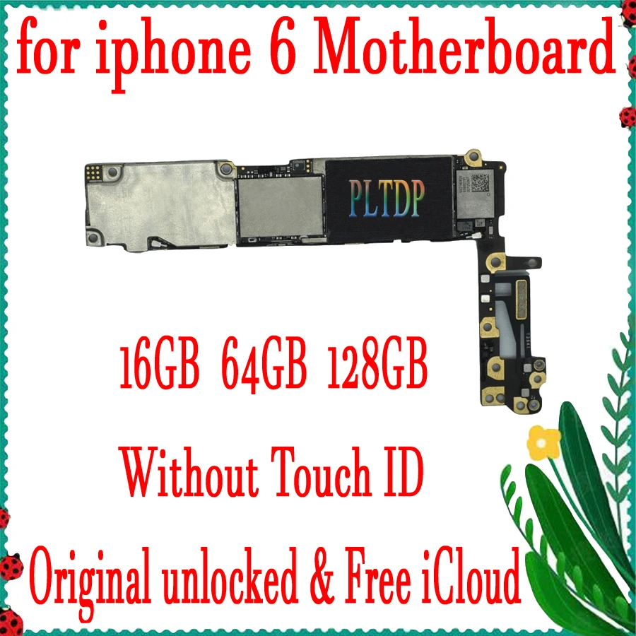 100% оригинальная разблокированная материнская плата для iphone 6 4 7 дюйма без Touch ID