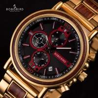 watches mens 2020 bobobird luxury wristwatch jam tangan pria wood stainless steel timepieces chronograph l s18 45 custom logo