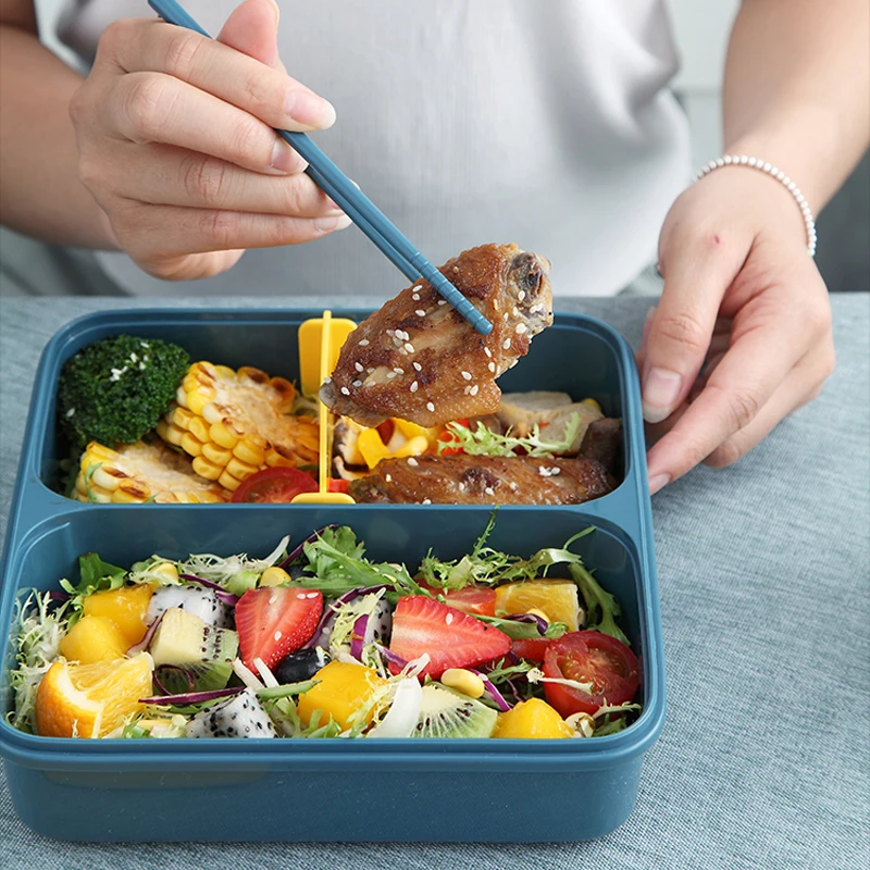 Портативный Ланч бокс bento в японском стиле для детей уличный Герметичный пищевой