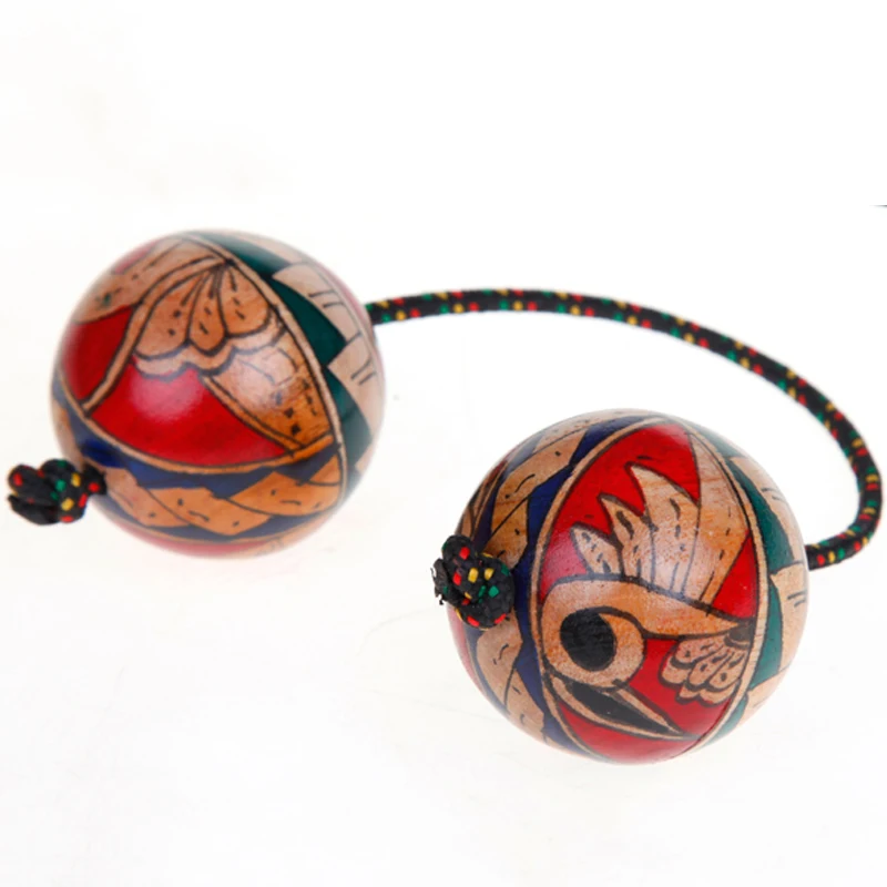 

Thick-shelled Sand Ball Hand Asalato Hand-painted Patica 4 Balls African Rhythm Instrument Luminous Patica Percussion Sand Balls