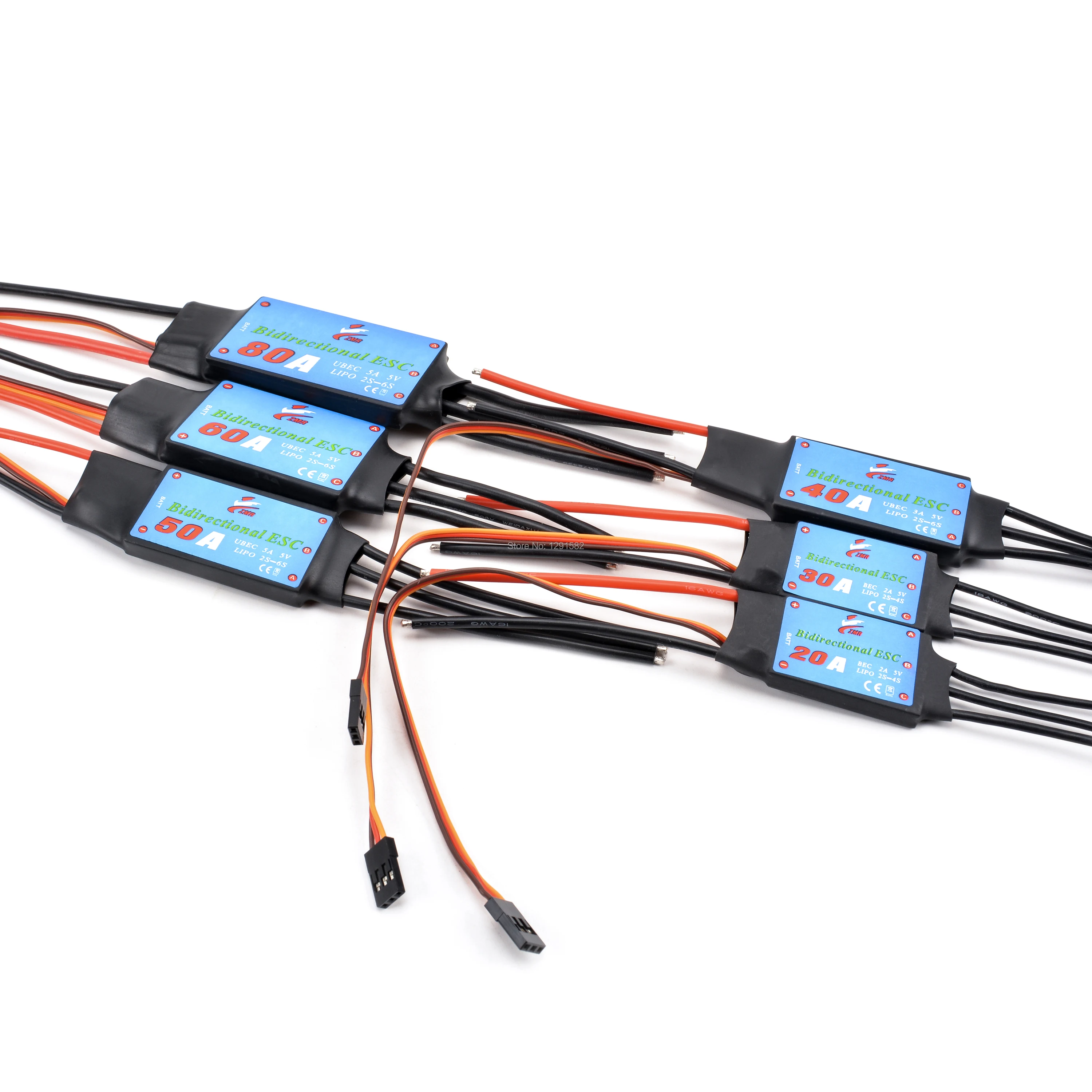 12A / 20A 30A 40A /50A 60A 80A двунаправленный бесщеточный ESC для дистанционного управления