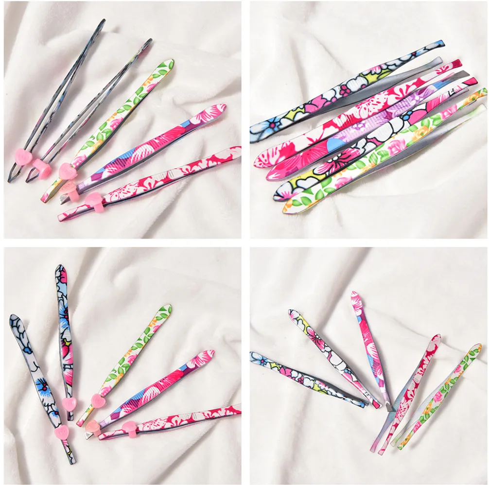1PCS Stainless Steel Flower Eyebrow Tweezers Face Hair Removal Eye Brow Trimmer Eyelash Clip Picking Tool DIY Jewelry|Инструменты и