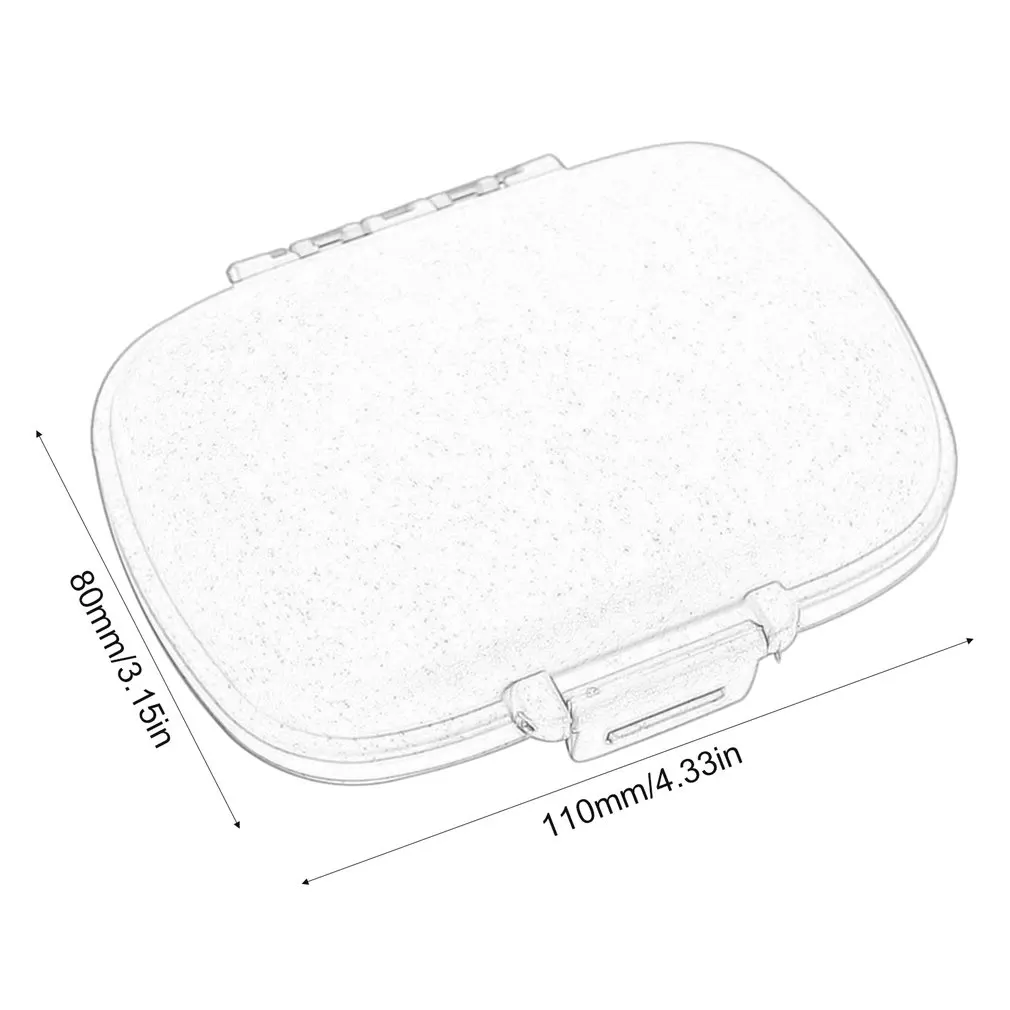 

8 Grid Medicine Pill's Box For Tablets 7 Days Travel Pill Case Mini Dispenser Container For Vitamins Storage Box For Storing