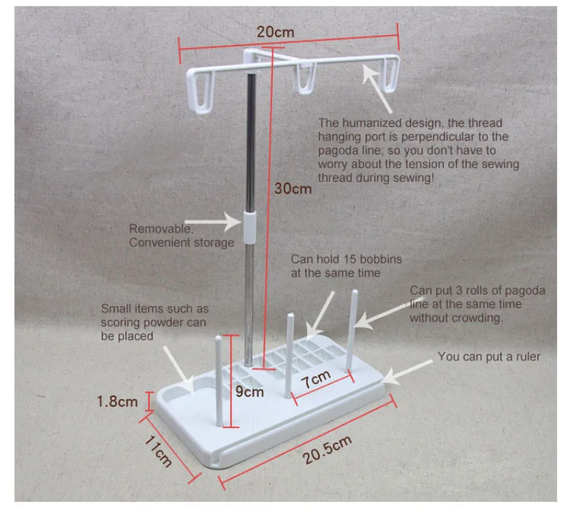 3 стойка для катушки держатель Съемный Многофункциональный вышивка нитки стойки