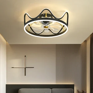 Bedroom decor led invisible ceiling fan light lamp dining room ceiling fans with lights remote control lamps for living room