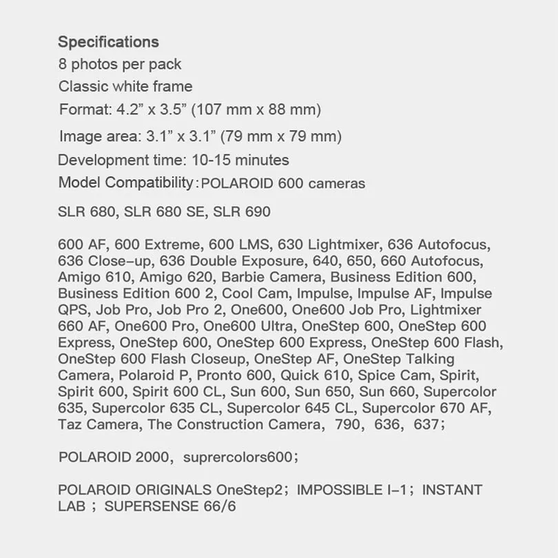Оригинальная цветная пленка Polaroid (600 цветов) для Onestep2 Onestep + VF i Type камеры|Ленты