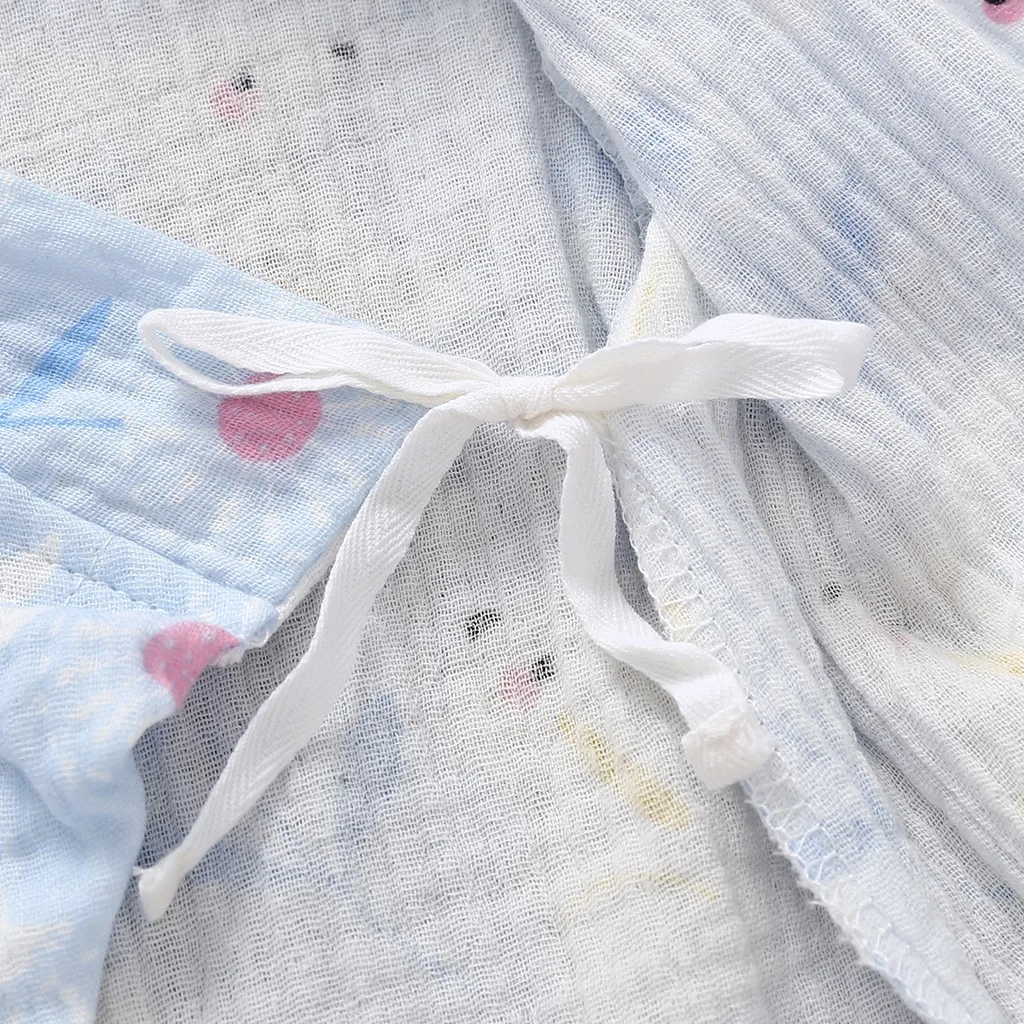 Одежда для малышей кимоно с принтом и длинными рукавами RomperBaby комбинезон