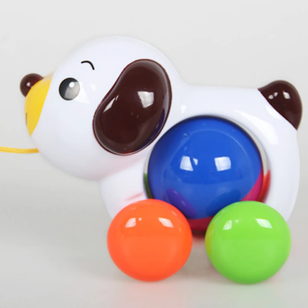 Cute Robot Dog Puppy Car Pull Along Animal with Leash Baby Learning Walking Toy Kids Educational Toys for Children Gift