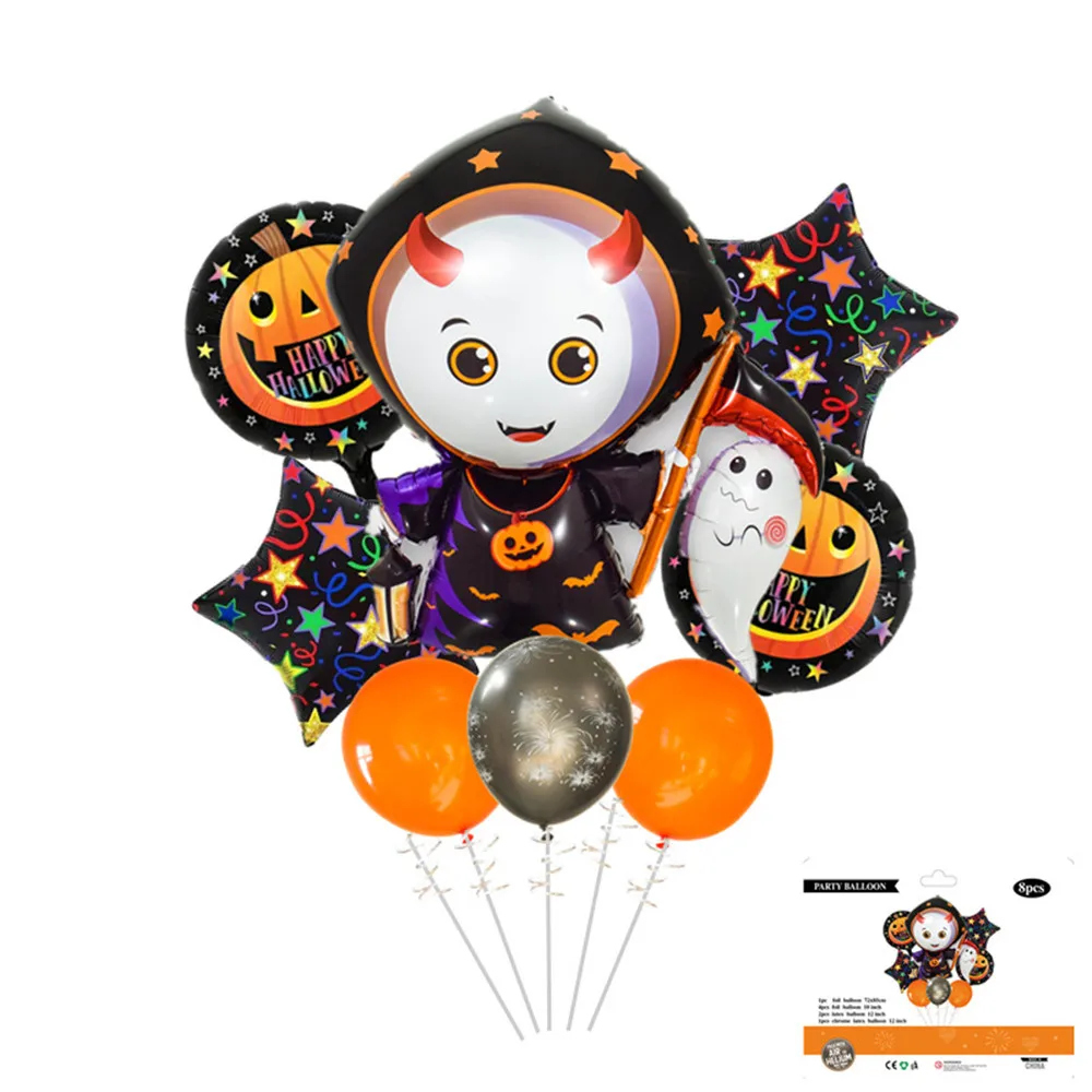 

Halloween Party Cartoon Balloon Set Halloween Ghost Witch Bat Pumpkin Party Decoration Balloon