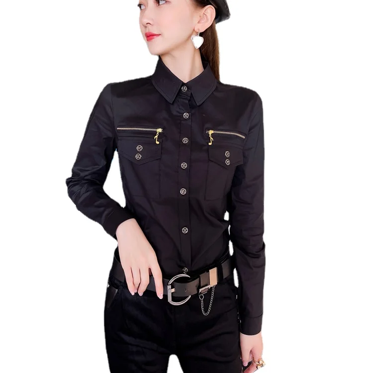 

Женский эластичный Топ с длинным рукавом, модная одежда для женщин, осень 2022, синие, фиолетовые женские рубашки, женские топы