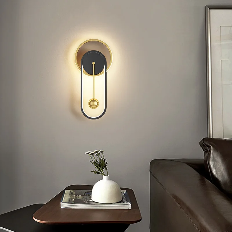 

Прикроватная лампа QUKAU для спальни, современный настенный светильник 47x22 см 25 Вт, бра, фоновый настенный светильник, креативное освещение дл...