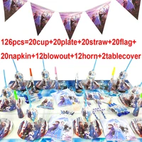 12673 baby shower birthday party decoration frozen 2 theme party cupplatenapkinsflagstablecloth frozen 2 party supplies set