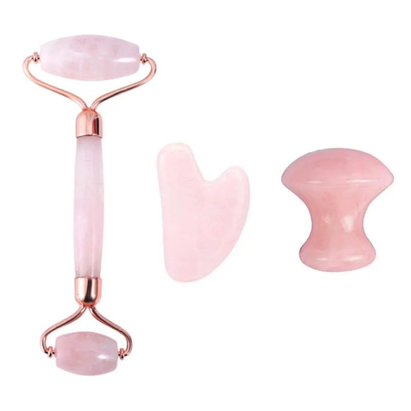

Natural Rose Quartz Jade Roller Facial Full Body Massager Scraper Thin Face Massage Eye Face Neck Back Body Beauty Care Tool