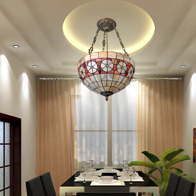 Европейский Средиземноморский ретро подвесной светильник Тиффани в виде