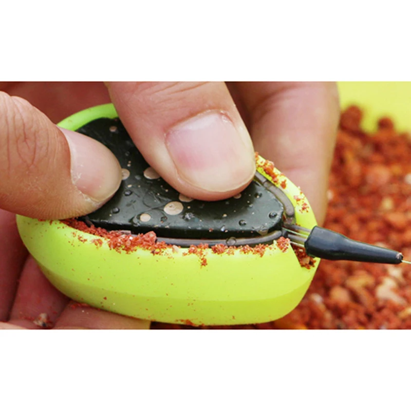 Fishing Feeder Method Mould Carp Bait Feeding Form Tool Quick Durable Nontoxic Release Orange/Green | Спорт и развлечения