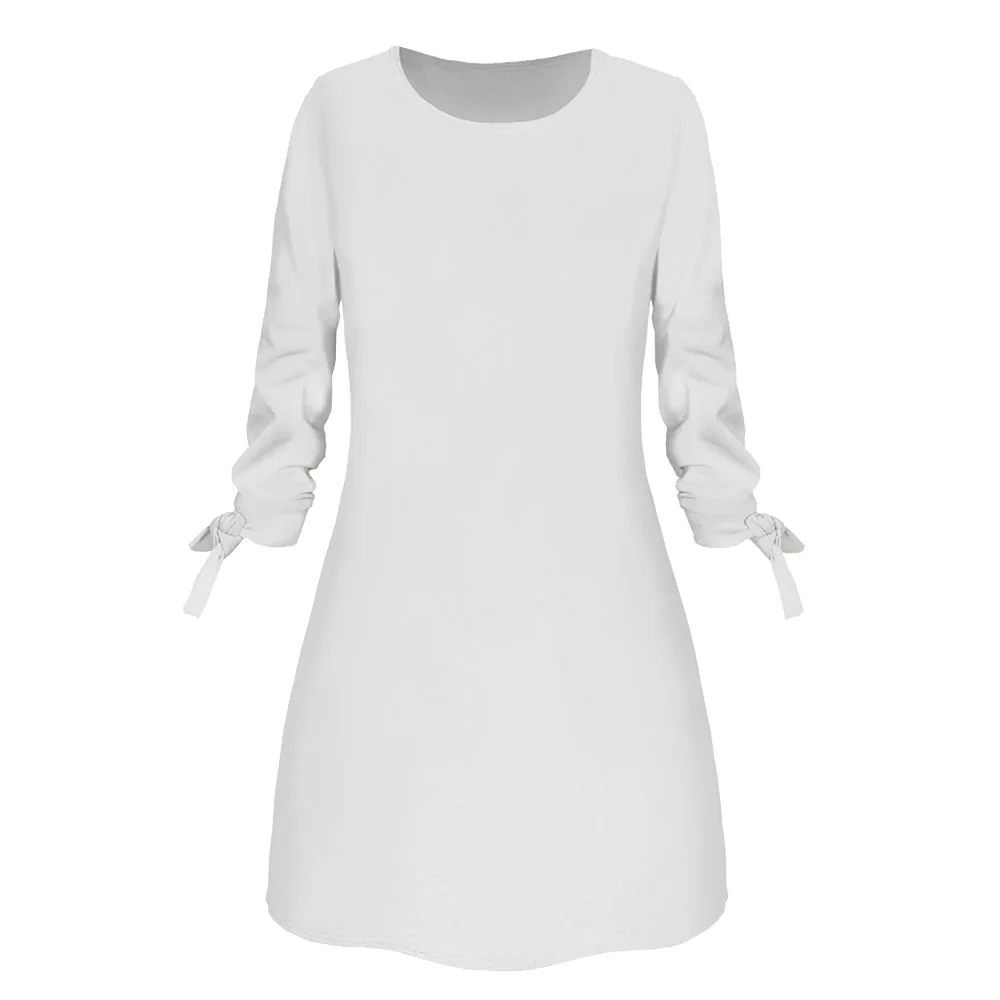 

Dresses for Women Casual Office Loose Autumn Long Sleeve Elegant Dress Female Mini Dress Plus Size Vestido S M L XL 2XL 3XL 4XL