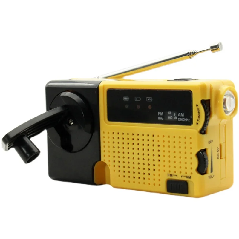 outdoor emergency rescue led light mini hand charging amfm radio can charge the mobile phone free global shipping
