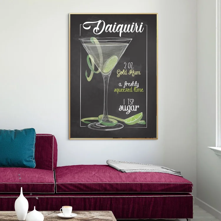 Коктейльный бар Daiquiri коктейльный напитки и коктейльные вывески Ретро плакат