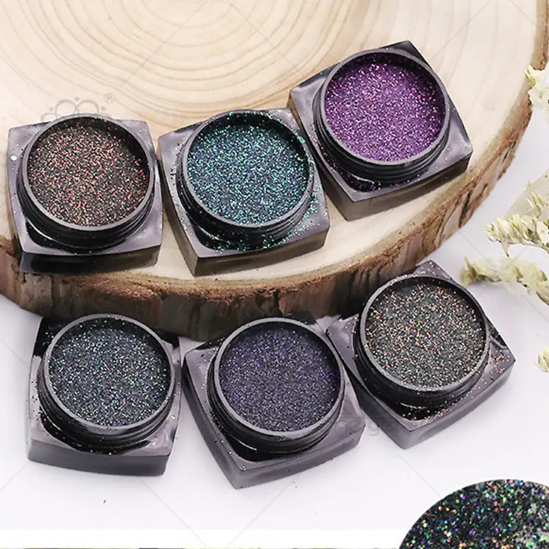 6 шт./партия маникюрный дизайн ногтей DIY Кристалл эпоксидная смола яркий Градиент