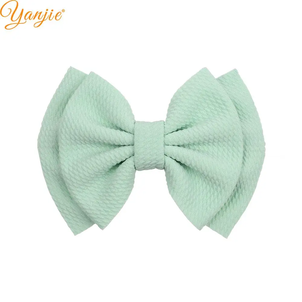 ice mint 10 шт./лот заколка с бантиком 6 ''двухслойные банты Твердые заколки для волос для женщин Новое поступление DIY аксессуары для волос для девочек - Цвет: ice mint